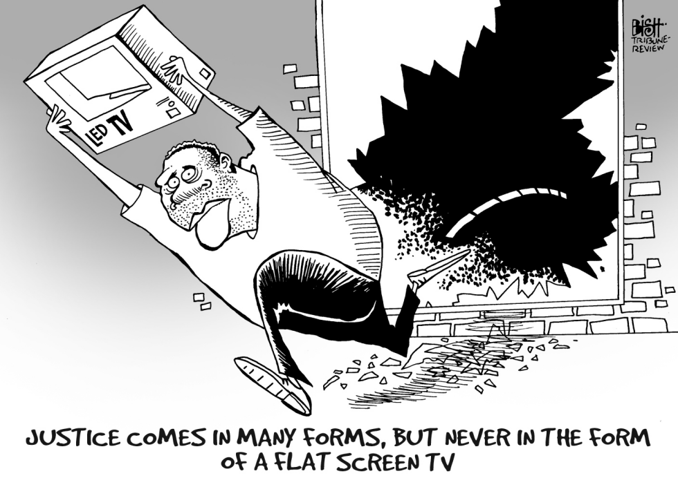 LOOTING IN THE NAME OF JUSTICE, B/W