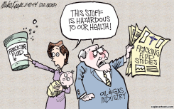 FRACKING FLUID  by Mike Keefe