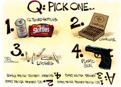 PICK ONE - POLICE SHOOTINGS  by Daryl Cagle