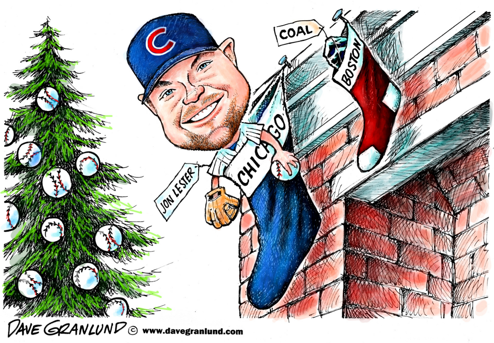  JON LESTER TO CUBS by Dave Granlund