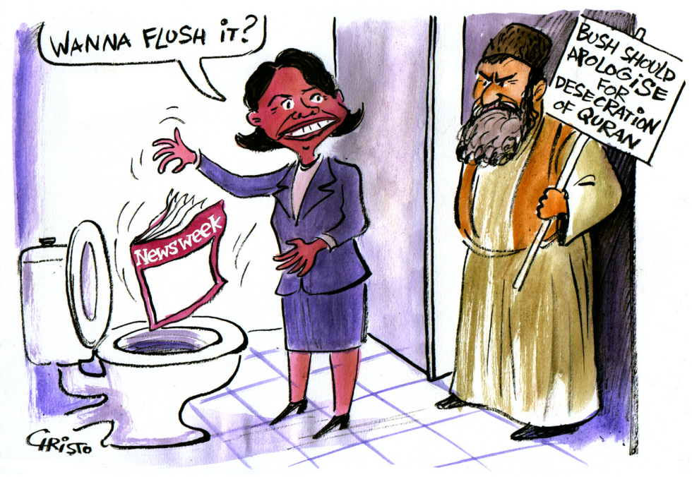 Condi washes the image of the United States COLOR