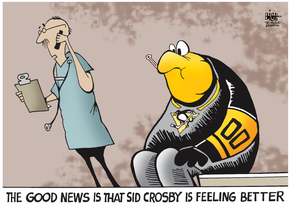 SID CROSBY AND THE PENGUINS GET THE MUMPS, COLOR