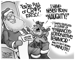 CHENEY AND TORTURE BW by John Cole