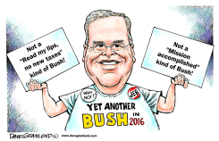 JEB BUSH 2016 by Dave Granlund