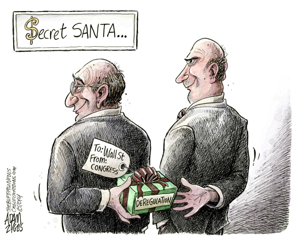  GIFT TO WALL STREET by Adam Zyglis