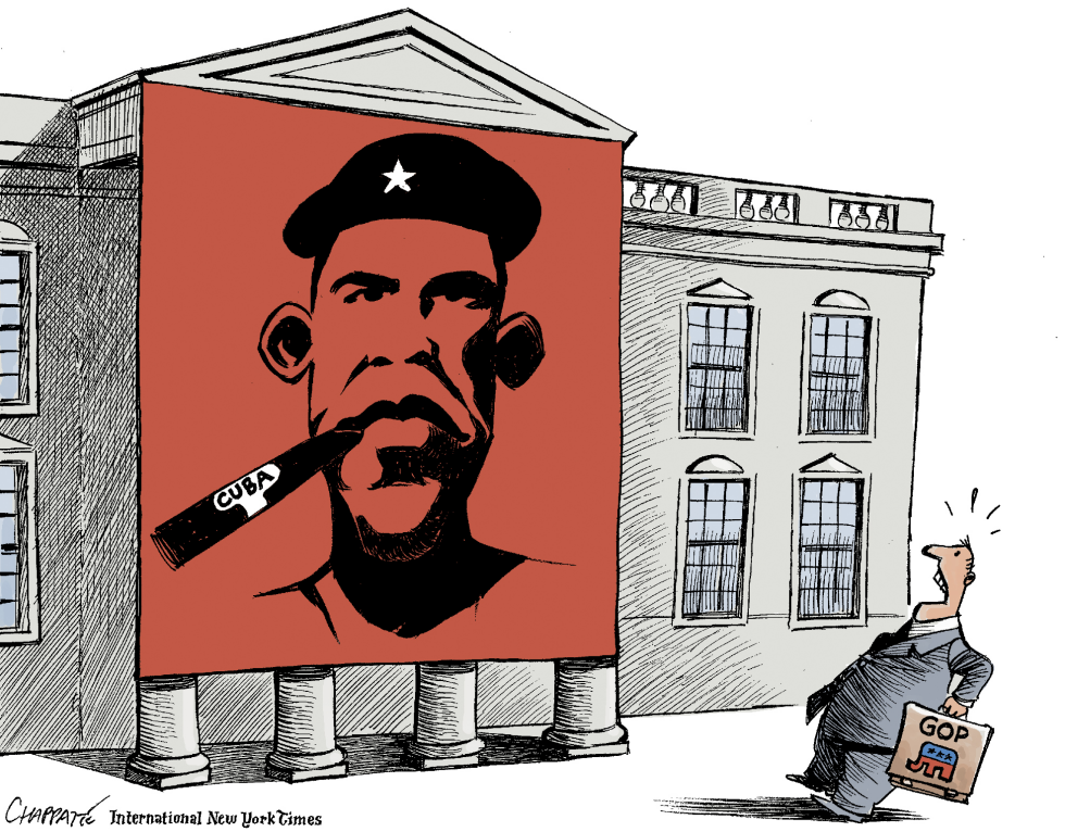  OBAMA THE CUBAN by Patrick Chappatte