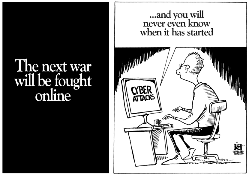 CYBER ATTACKS, B/W