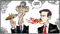 CUBA, OBAMA Y RUBIO /  by Bob Englehart