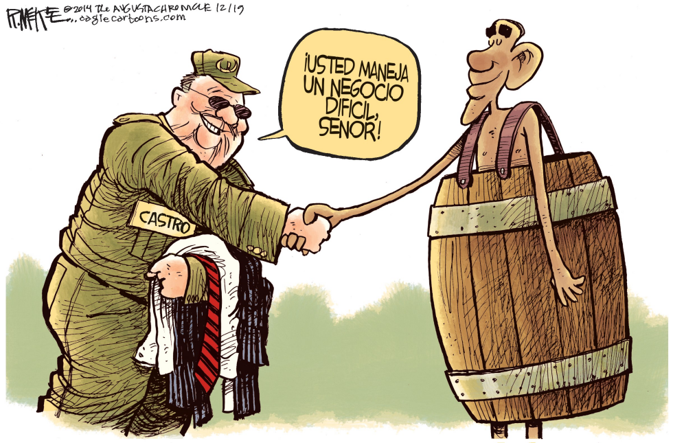  OBAMA Y CASTRO  by Rick McKee