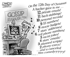 HACKER CHRISTMAS GIFTS BW by John Cole