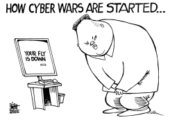 CYBER WAR, B/W by Randy Bish
