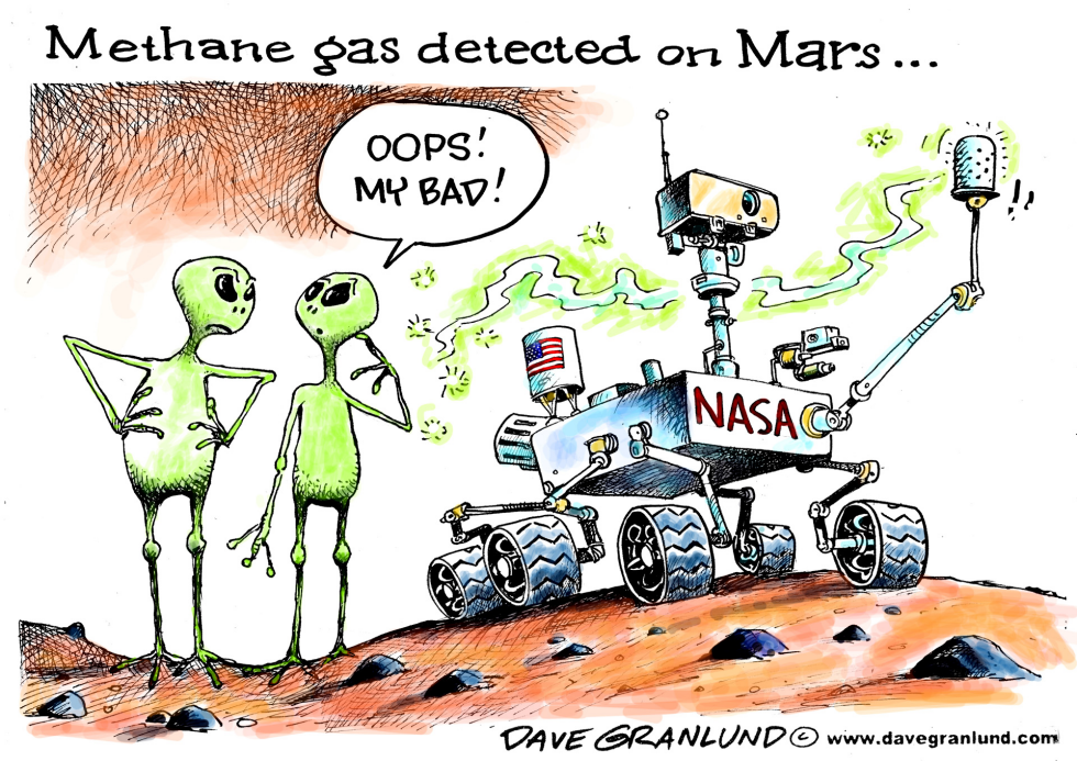  MARS METHANE DETECTED by Dave Granlund