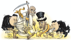 NEW YEAR OBAMA WITH NORTH KOREA  by Daryl Cagle