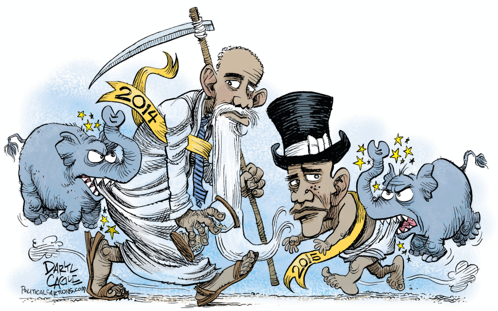  AñO NUEVO DE OBAMA CON REPUBLICANS  by Daryl Cagle