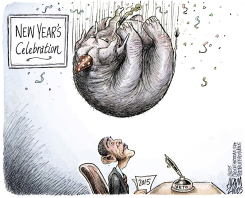 BALL DROP  by Adam Zyglis