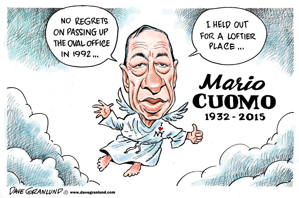  MARIO CUOMO 1932-2015 by Dave Granlund