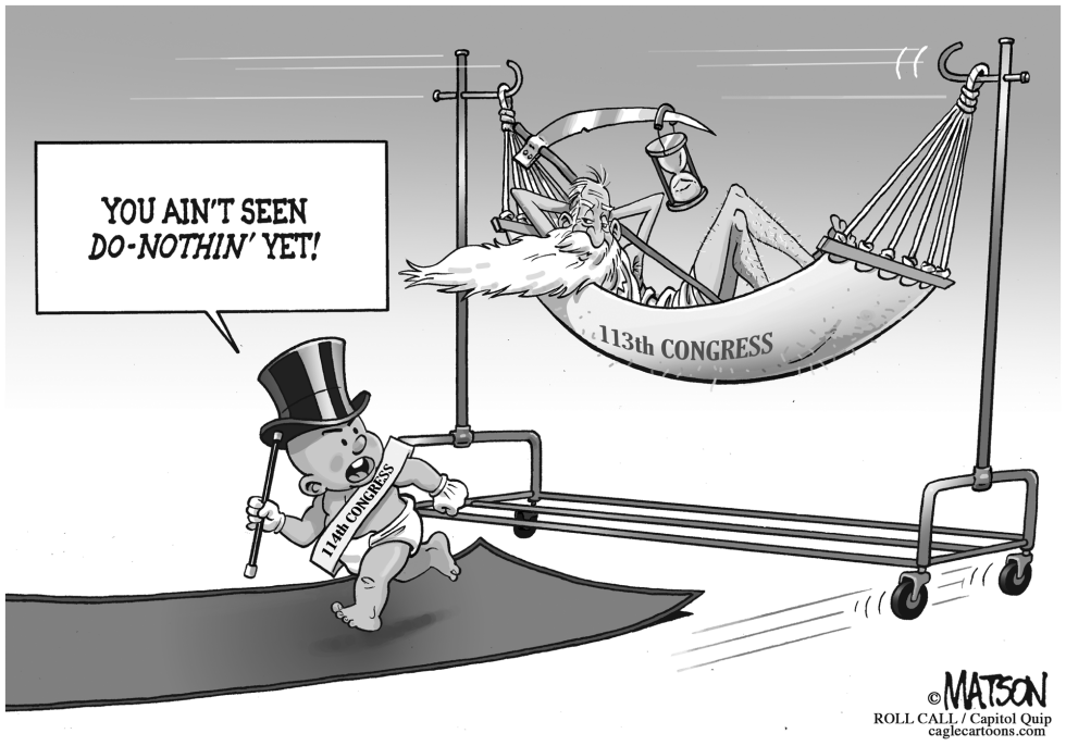  BABY NEW CONGRESS VOWS TO DO NOTHING IN 2015 by RJ Matson