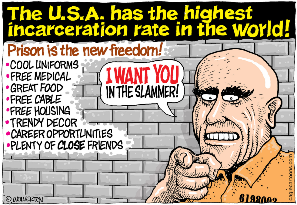 COLOR - USA Has World's Highest Incarceration Rate