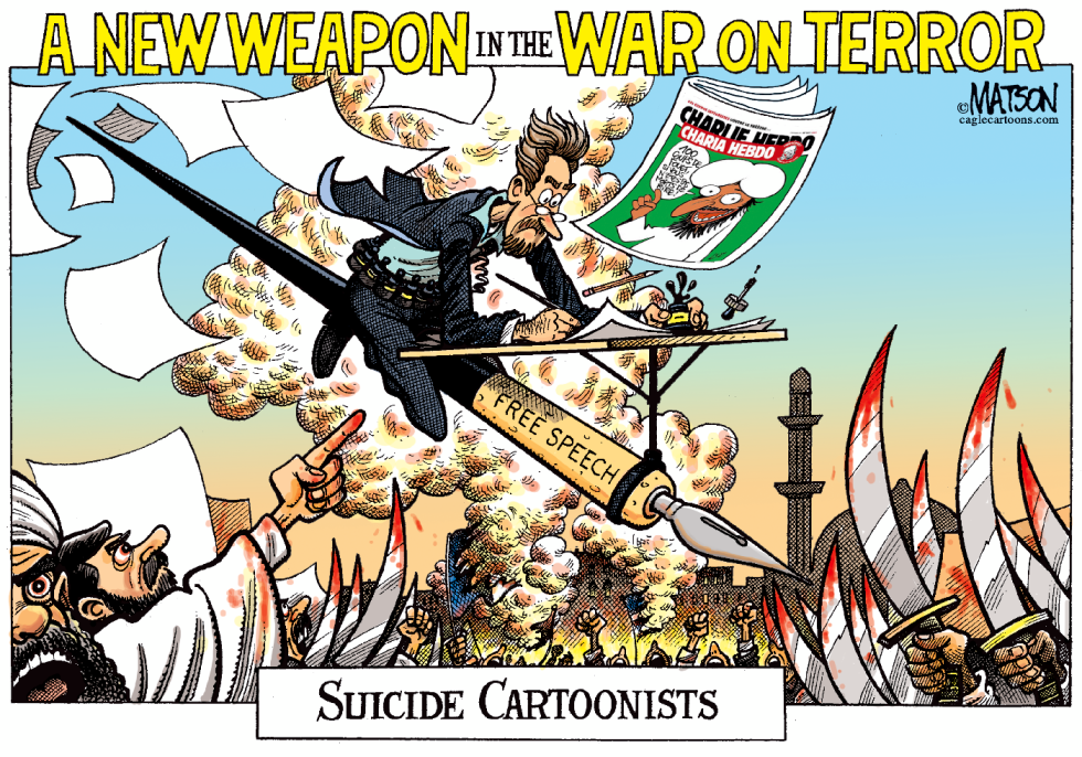 Suicide Cartoonists - A New Weapon in the War on Terror-COLOR Reposted