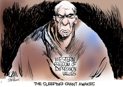 SLEEPING GIANT by Cam Cardow