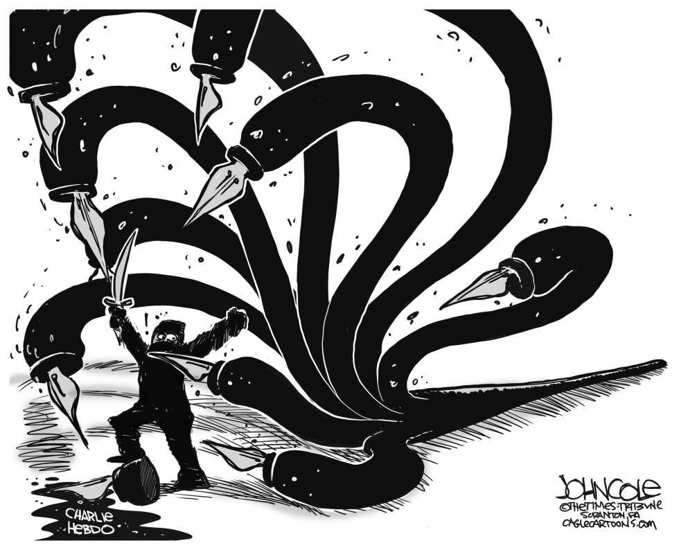Charlie Hebdo BW