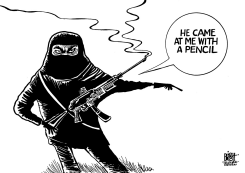 CHARLIE HEBDO, B/W by Randy Bish