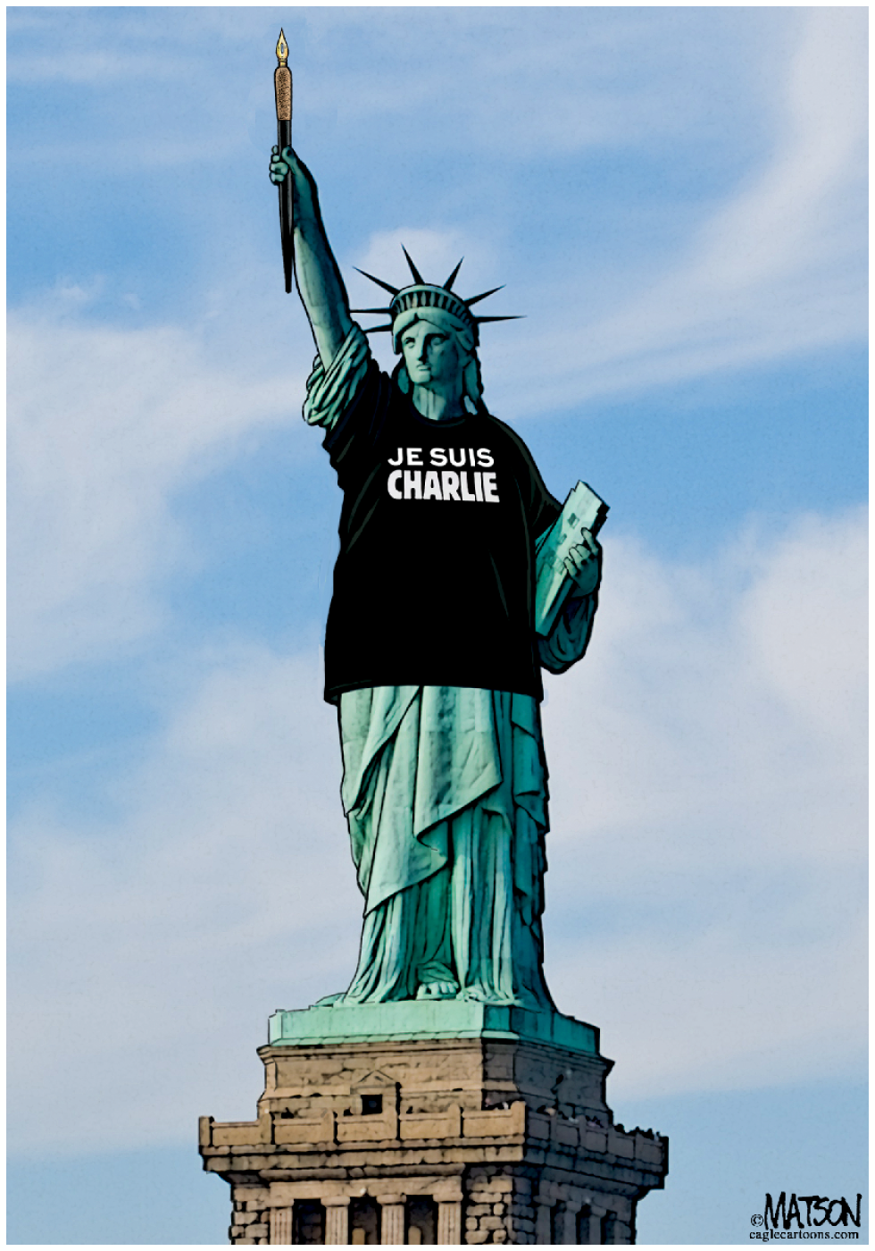  JE SUIS CHARLIE - VERTICAL  by RJ Matson