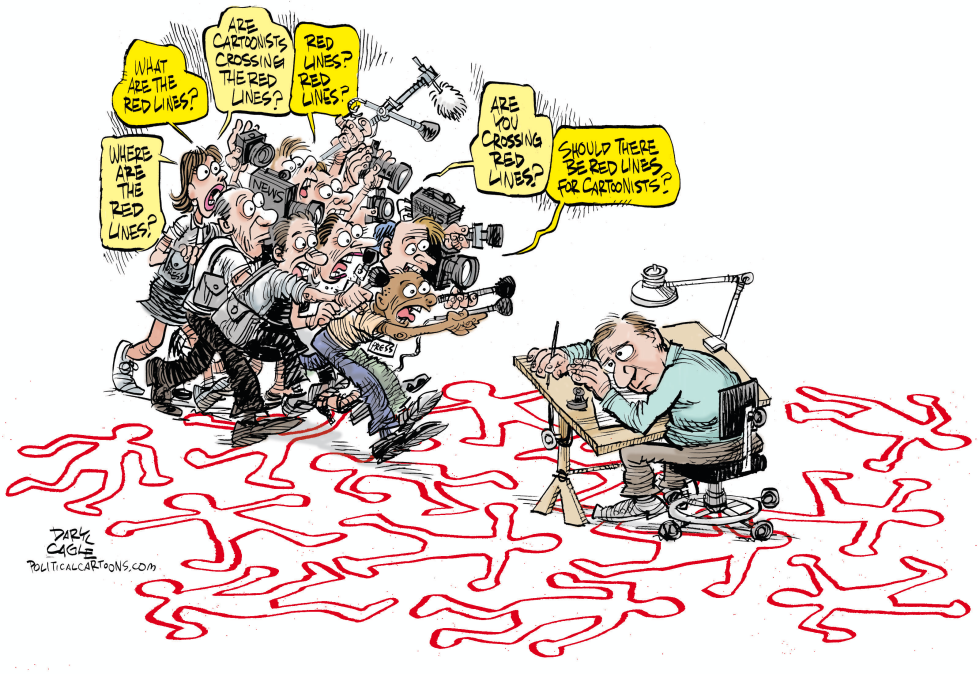  THE MEDIA AND RED LINES by Daryl Cagle