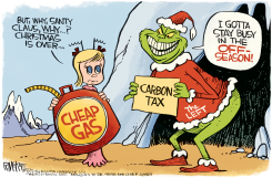 CARBON TAX GRINCH  by Rick McKee