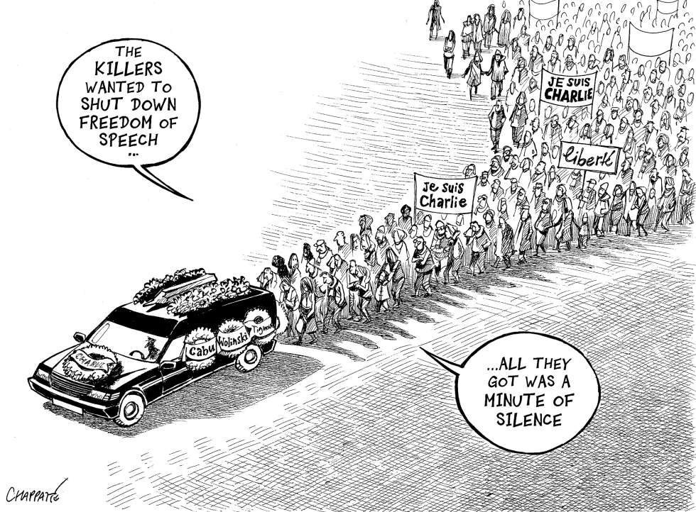  MOURNING CHARLIE HEBDO by Patrick Chappatte