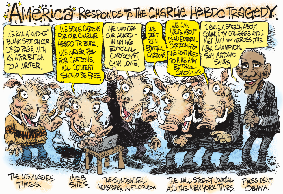 COLOR American Response to the Charlie Hebdo Tragedy