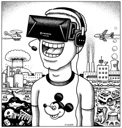 VIRTUAL WORLD by Andy Singer