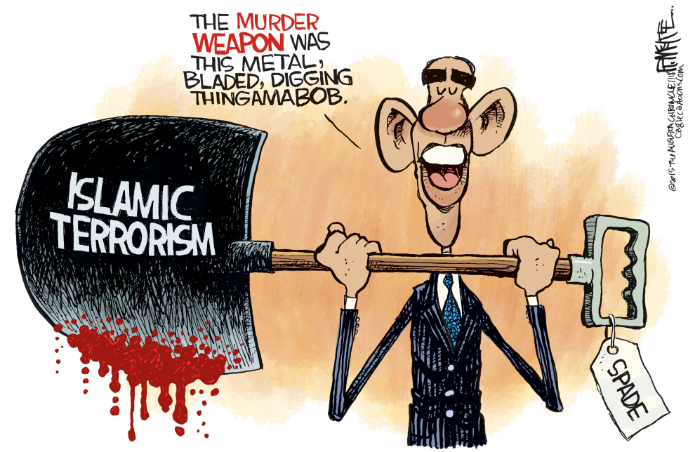  ISLAMIC TERRORISM SPADE by Rick McKee