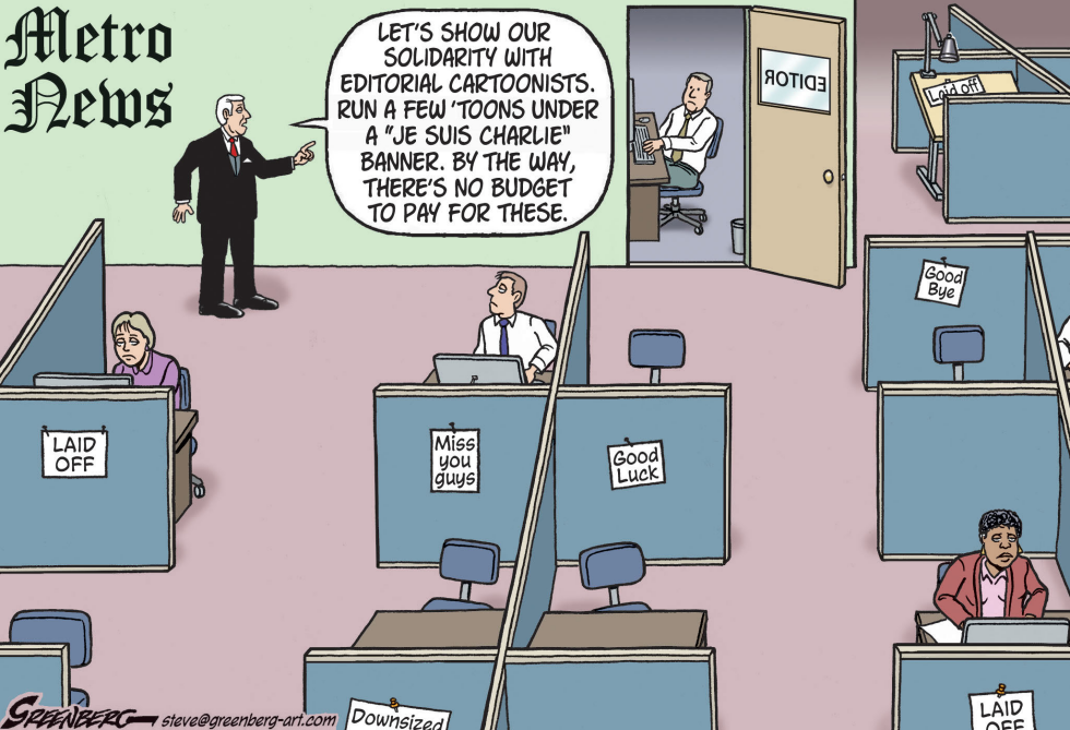 Media solidarity with cartoonists