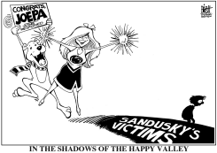 PATERNO AND PENN STATE, B/W by Randy Bish