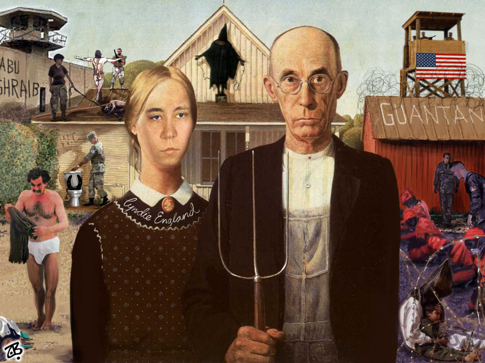  AMERICAN GOTHIC GUANTANAMO by Emad Hajjaj