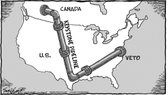 KEYSTONE PIPELINE by Bob Englehart