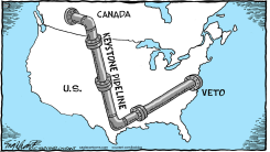 KEYSTONE PIPELINE by Bob Englehart
