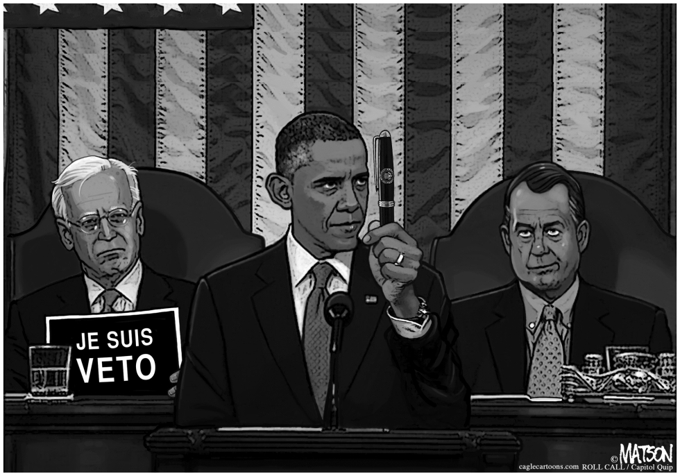 President Obama Brandishes Veto Pen at State of the Union Address