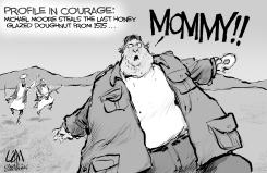 MICHAEL MOORE by Cam Cardow
