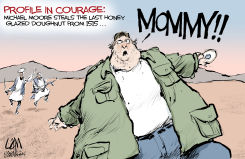MICHAEL MOORE  by Cam Cardow