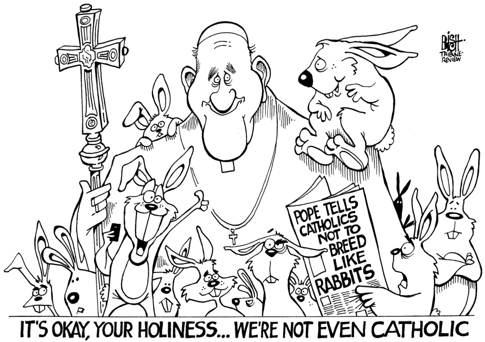 POPE FRANCIS AND RABBITS, COLB/WOR