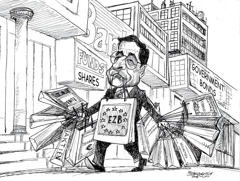 Mario Draghi in Shopping tour