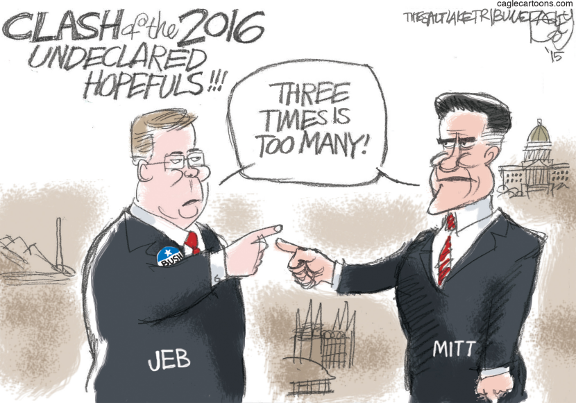 Jeb and Romney Clash