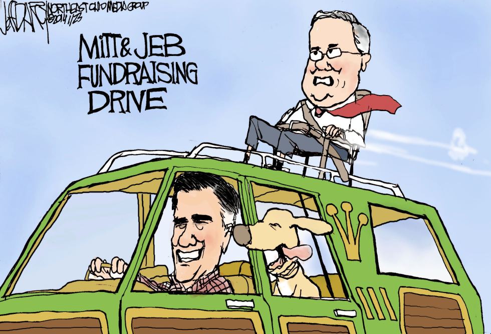Mitt Romney and Jeb Bush meet