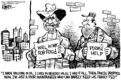 JED CLAMPETT OIL PRICES by Rick McKee