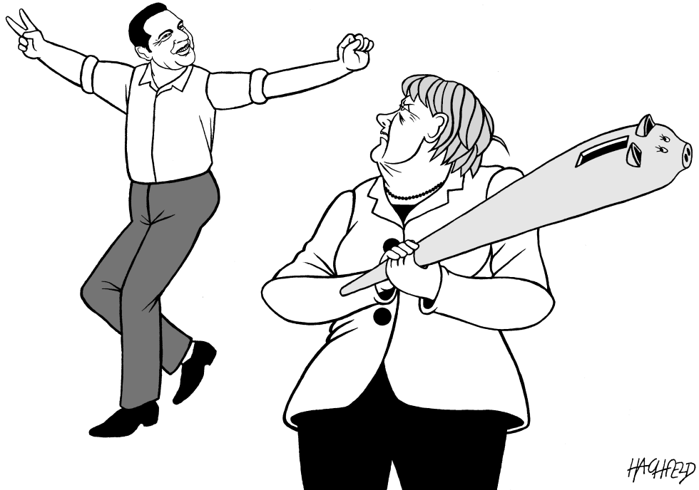 Tsipras, Merkel
