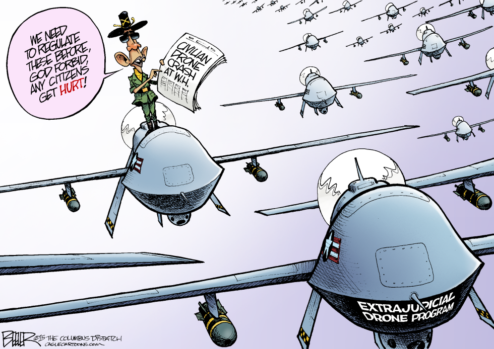  DRONE CRASH by Nate Beeler