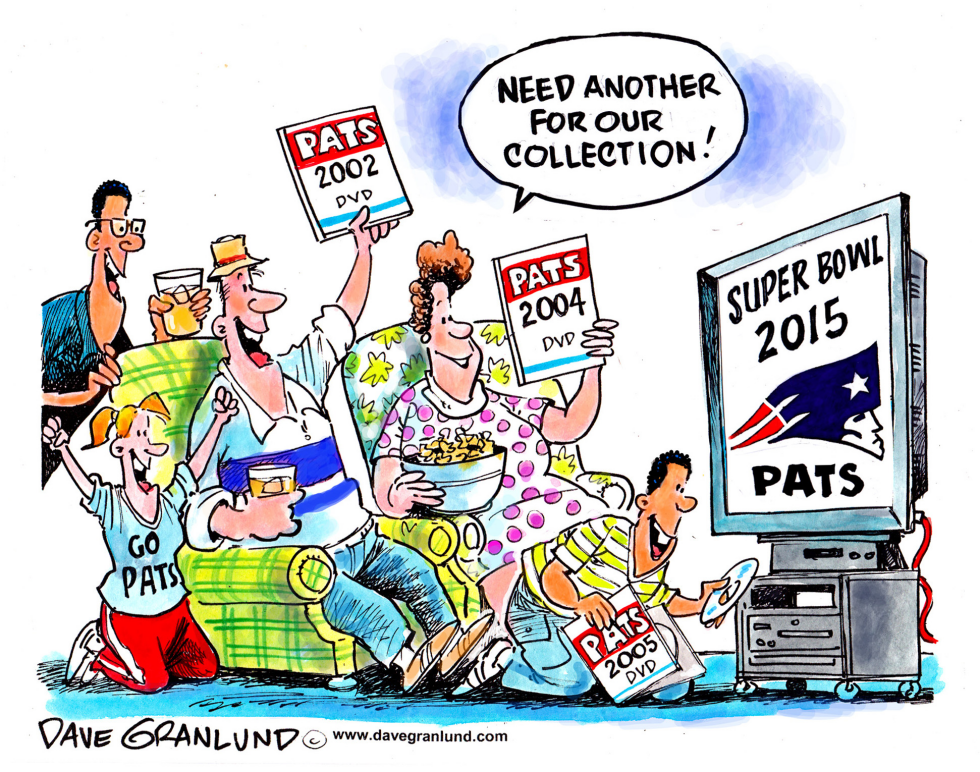  PATS FANS AND SUPER BOWL by Dave Granlund