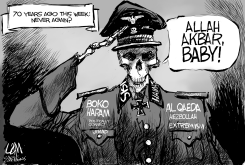 RADICAL ISLAM NAZI SALUTE by Cam Cardow